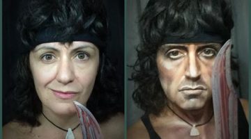 Mulher se transforma em famosos apenas com maquiagem