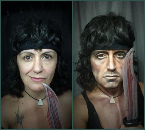Mulher se transforma em famosos apenas com maquiagem