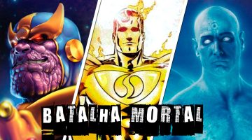 Uma batalha mortal entre Thanos, Superman Prime e Doutor Manhatan