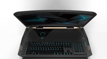 Empresa lança notebook para games com tela curvada de 21 polegadas