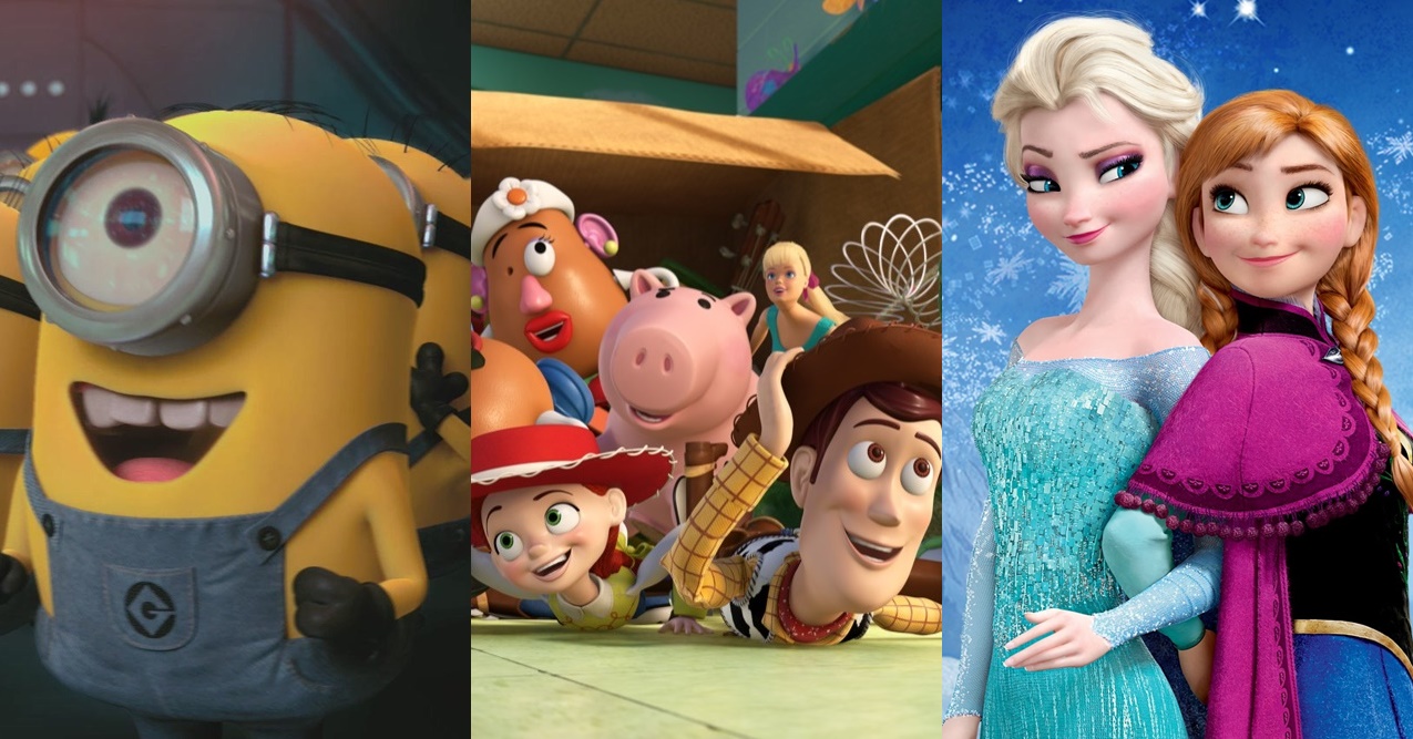 As 10 animações de maior bilheteria da história do cinema