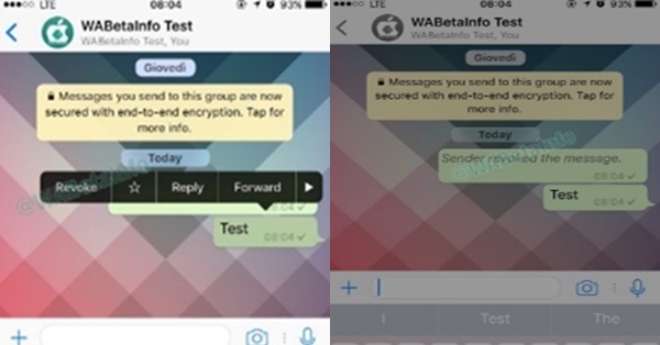 WhatsApp poderá permitir ao usuário apagar mensagens enviadas