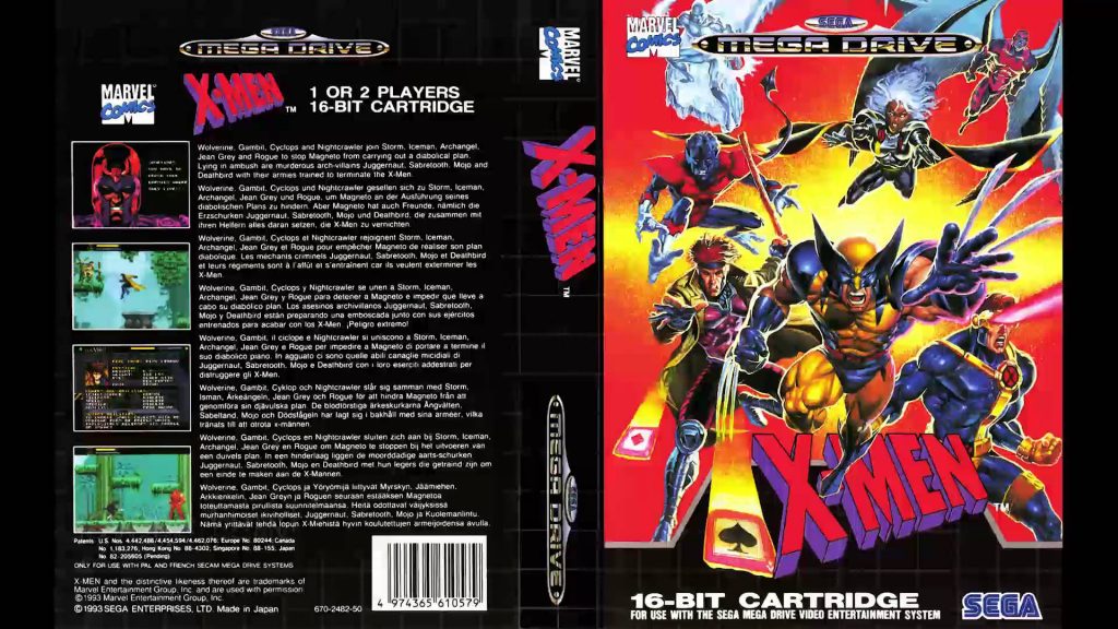 x-men mega drive