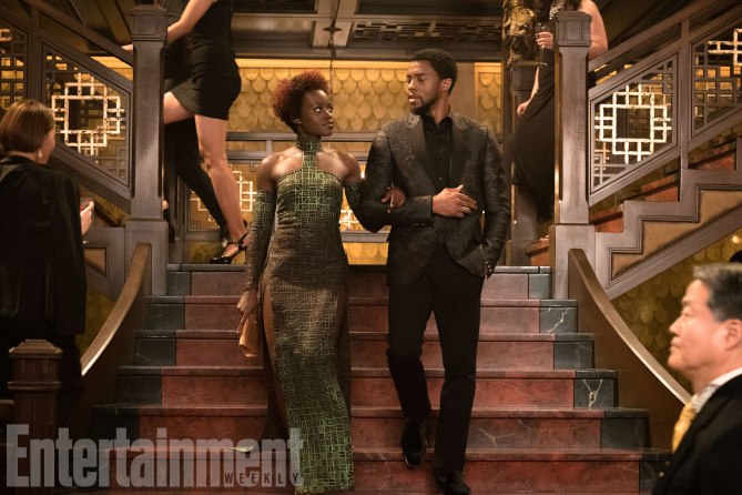 Marvel Studios' BLACK PANTHER L to R: Nakia (Lupita Nyong'o) and T'Challa/Black Panther (Chadwick Boseman) Credit: Matt Kennedy/©Marvel Studios 2018