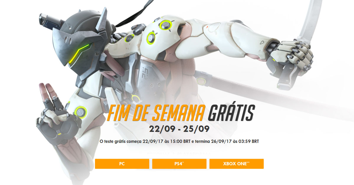 É de graça! Overwatch ficará livre entre os dias 22 e 25 de setembro