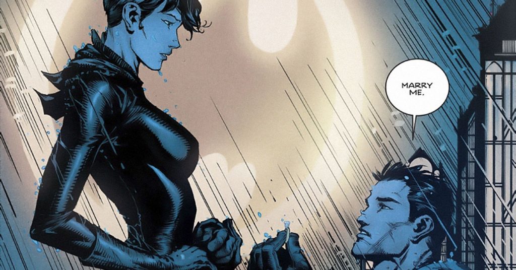 Mulher-Gato finalmente responde ao pedido de casamento de Batman