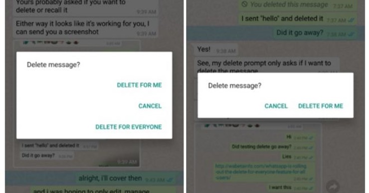 Arrependeu-se? WhatsApp permite apagar mensagens já enviadas