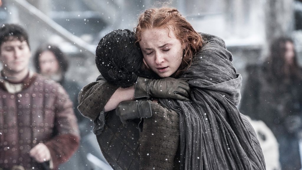 Game of Thrones Sansa Stark nunca será rainha de Westeros - Sansa abraça Jon Snow