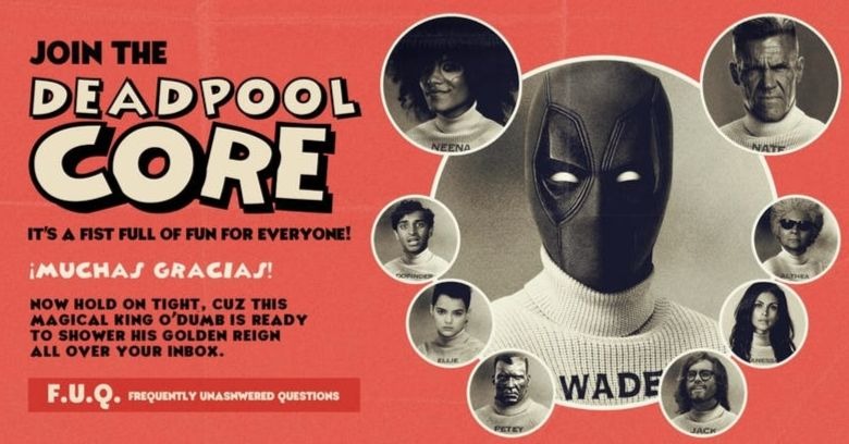 Site viral de Deadpool 2 revela novas fotos dos personagens do filme