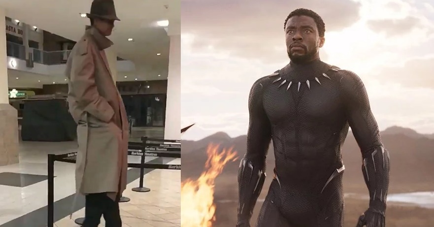 Amigos usam disfarce bizarro para tentar assistir a Pantera Negra juntos