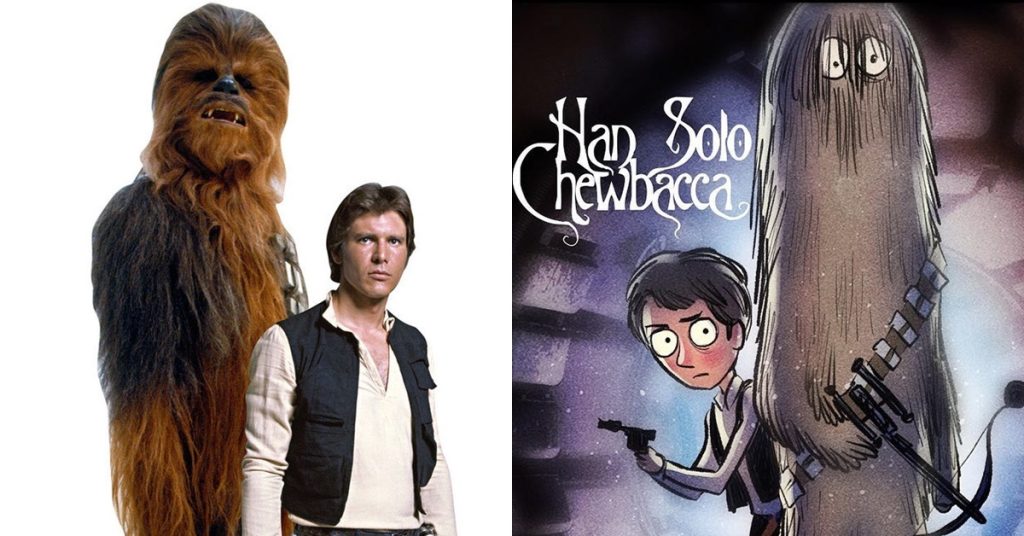 Desenhista faz personagens de Star Wars na estética de Tim Burton