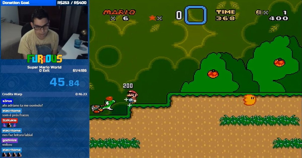 Brasileiro quebra recorde ao zerar Super Mario em 45 segundos