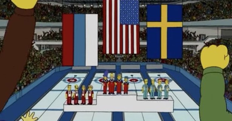 Os Simpsons previu, em 2010, medalha de ouro dos EUA no curling