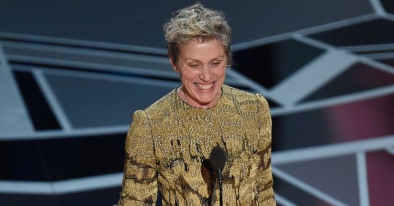 Frances McDormand faz discurso acalorado e de inclusão no Oscar 2018