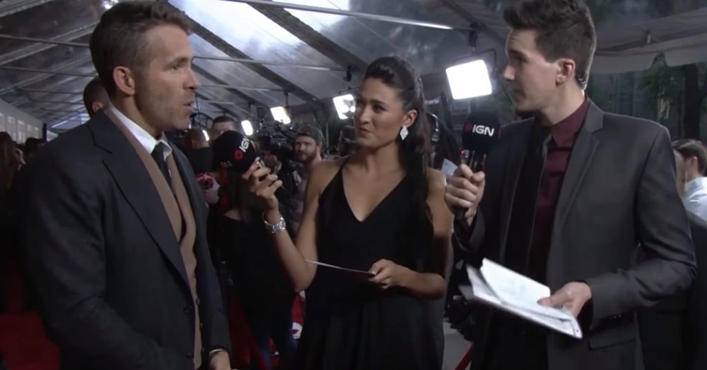 Jornalista impressiona Ryan Reynolds com paixão por Deadpool; assista