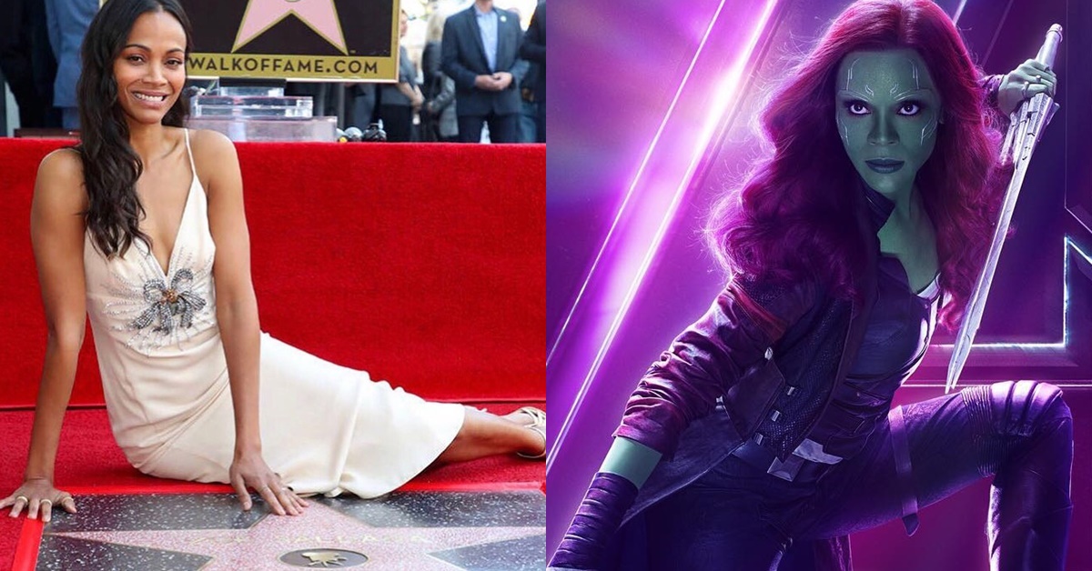 Zoe Saldana, a Gamora, ganha estrela na Calçada da Fama