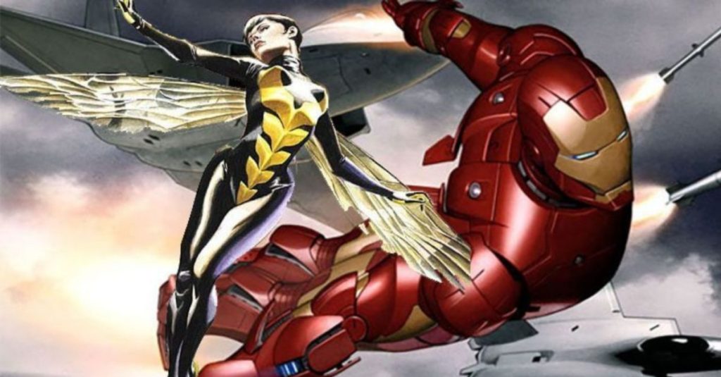 Homem de Ferro e Vespa se beijam em capa de nova HQ