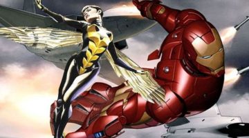 Homem de Ferro e Vespa se beijam em capa de nova HQ