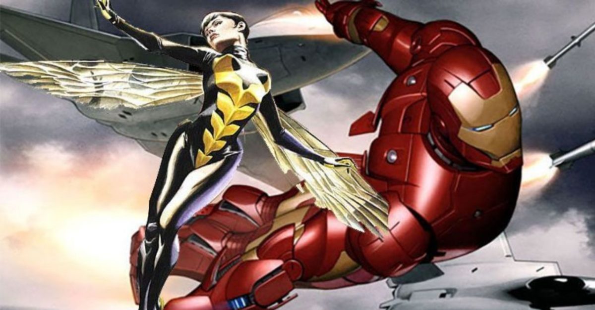Homem de Ferro e Vespa se beijam em capa de nova HQ