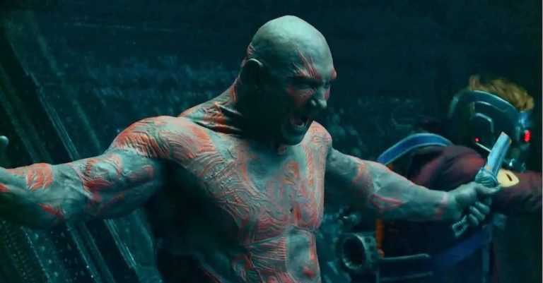 Guardiões da Galáxia Drax Dave Bautista Scarlett Johansson