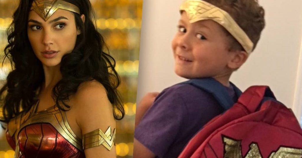 Gal Gadot apoia menino que usa mochila da Mulher-Maravilha na escola