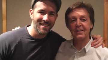Ryan Reynolds brinca com Paul McCartney ao postar foto com o ‘fã’