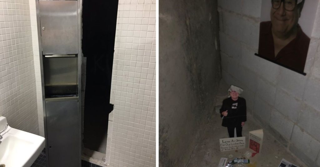 Alunos fazem santuário para Danny DeVito em banheiro de universidade