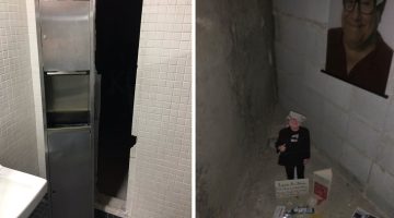 Alunos fazem santuário para Danny DeVito em banheiro de universidade