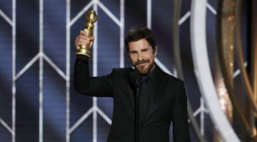 ‘Obrigado Satã’, diz Christian Bale em discurso no Globo de Ouro