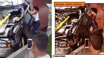 Quadrinista desenha mulher que salvou motorista em acidente com Boechat