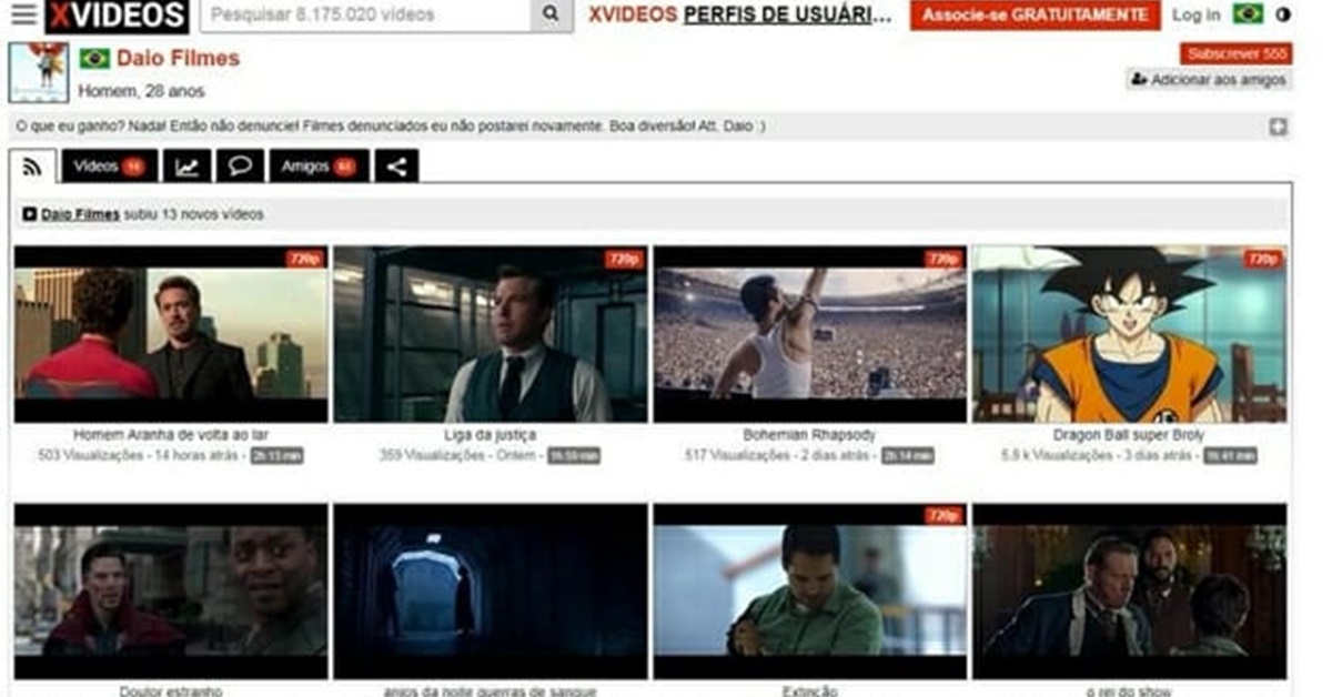Vídeos e filmes barrados pelo YouTube estão sendo disponibilizados no XVideos