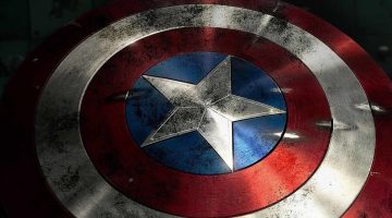Ultimato: arte mostra Thanos estilhaçando escudo do Capitão América