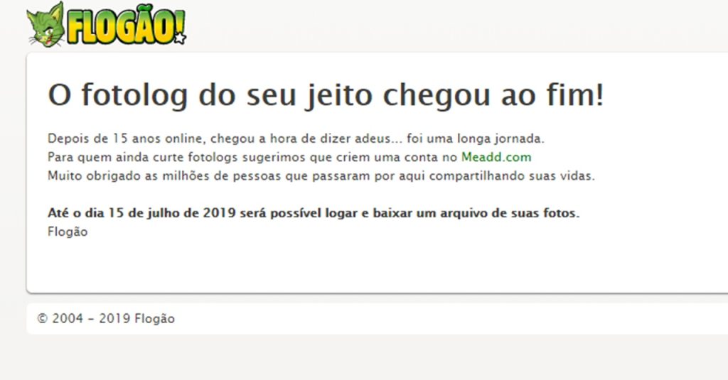 Flogão: sobrevivente da internet brasileira chega ao fim após 15 anos