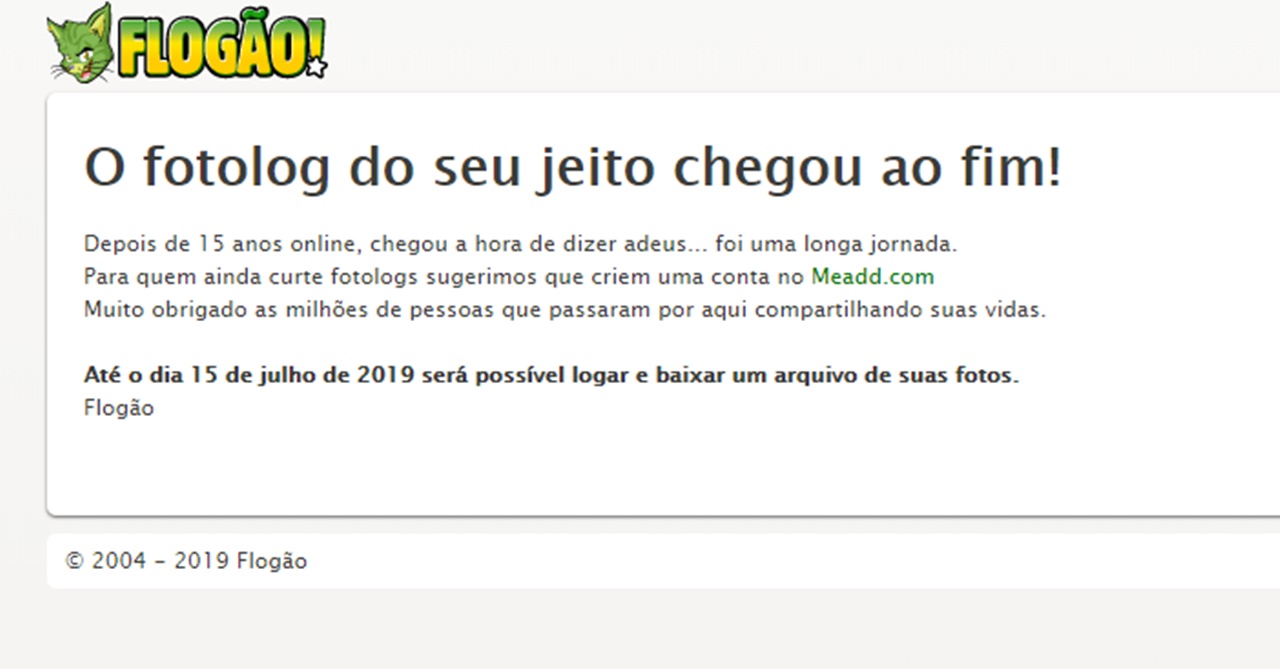 Flogão: sobrevivente da internet brasileira chega ao fim após 15 anos