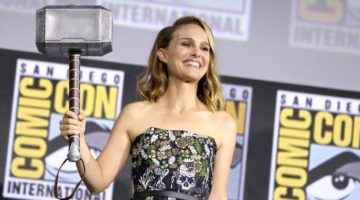 Jane Foster empunha um Mjölnir reconstruído em arte oficial de Thor 4