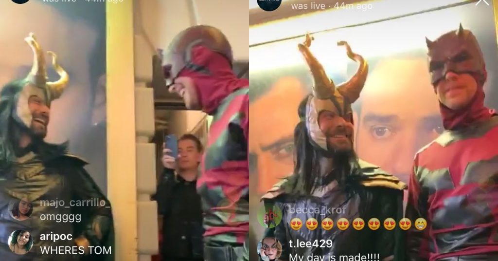 Halloween: Tom Hiddleston se veste de Demolidor e Charlie Cox, de Loki; veja