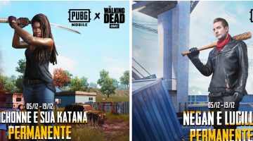 PUBG Mobile recebe skins de Negan e Michonne, de The Walking Dead