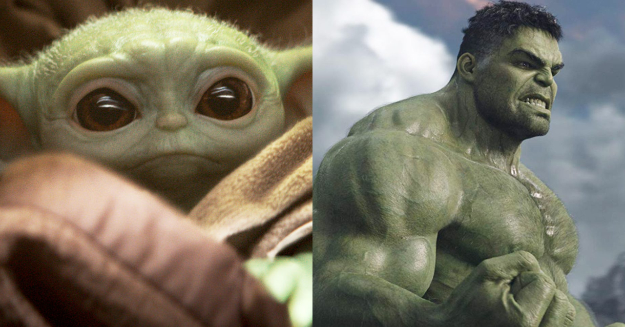 Fã coloca cabeça do Baby Yoda no corpo do Hulk e internautas reagem