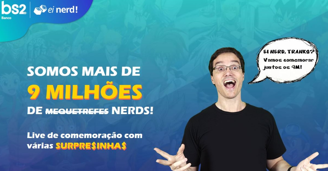 Que tal ganhar R$ 1 mil? EiNerd comemora 9 milhões de inscritos com promoção