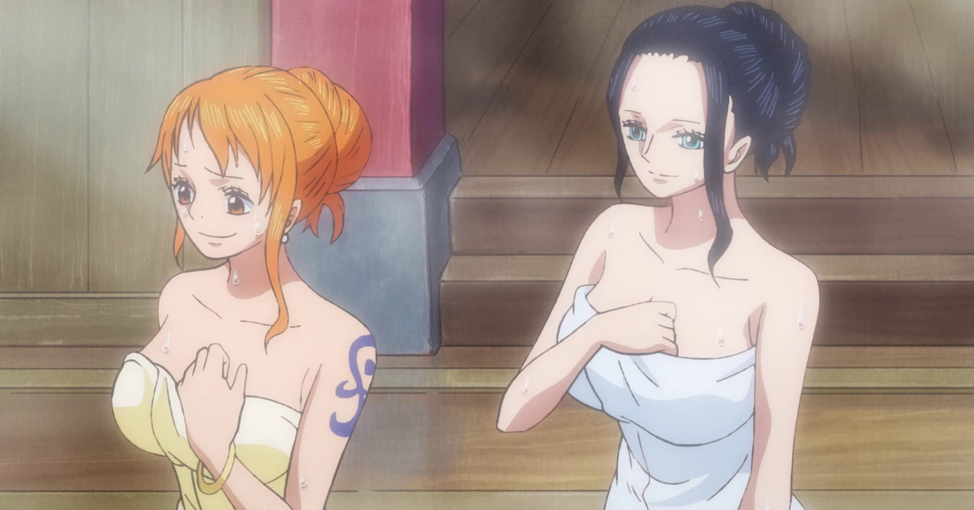 One Piece: cena de fan service com Nami e Nico Robin chama atenção de fãs