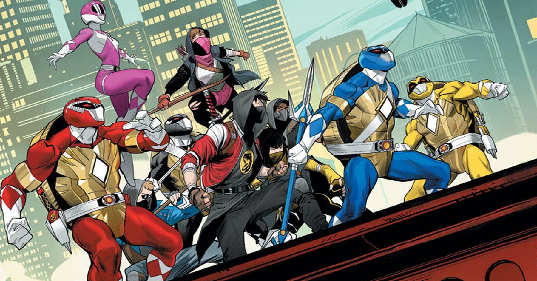 HQ crossover de Tartatugas Ninja e Power Rangers revela o ‘Tartarugazord’, confira