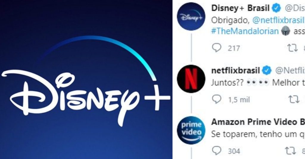 Perfis de Disney+, Netflix e Prime Video no Twiter entram na zoeira