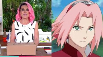 Ana Maria Braga pinta cabelo de rosa e diz ter se inspirado em Naruto