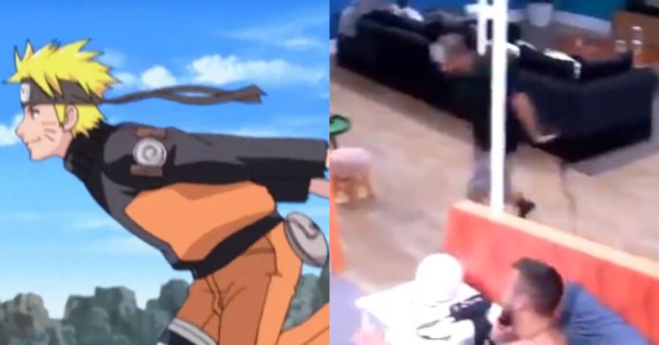 Naruto: Projota é flagrado fazendo a famosa ‘corridinha’ no BBB 21