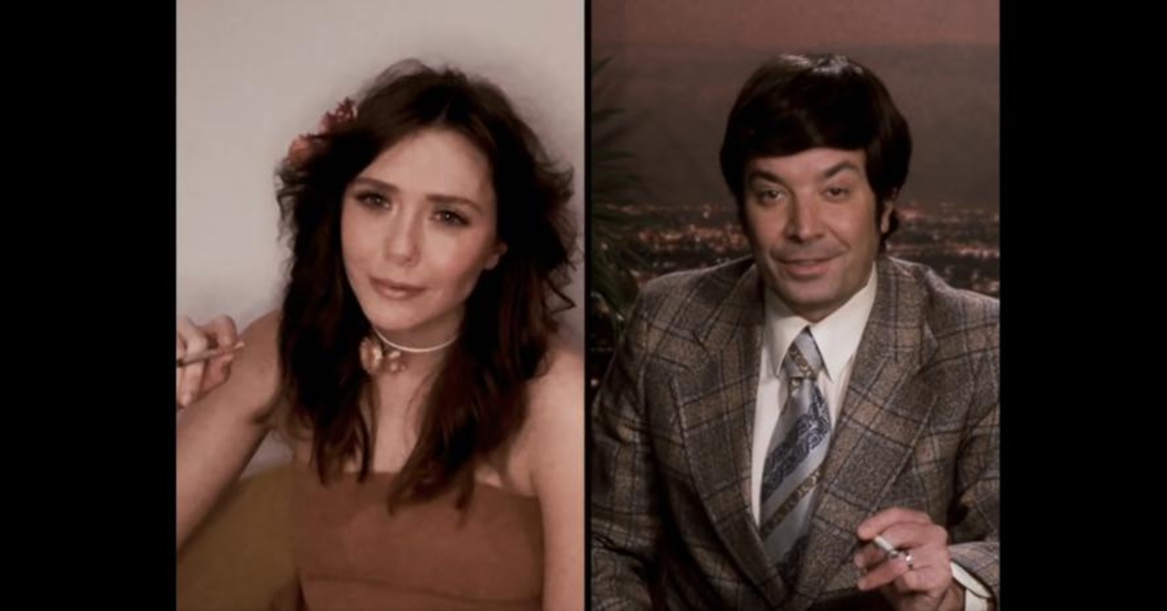 Elizabeth Olsen faz paródia hilária de WandaVision no programa de Jimmy Fallon