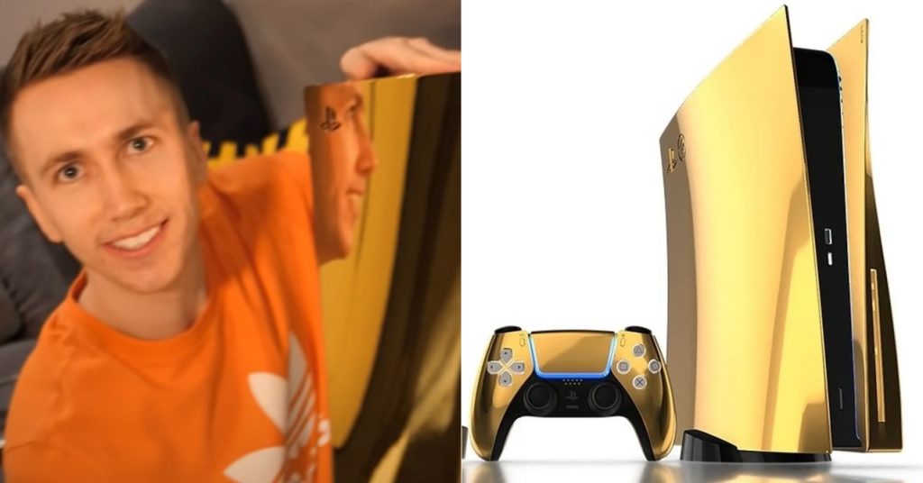 Youtuber compra PlayStation 5 banhado a ouro e mostra tudo em vídeo
