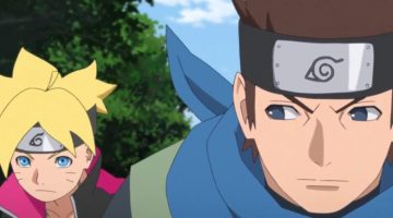Boruto e Konohamaru param para lamentar morte de Mugino no anime