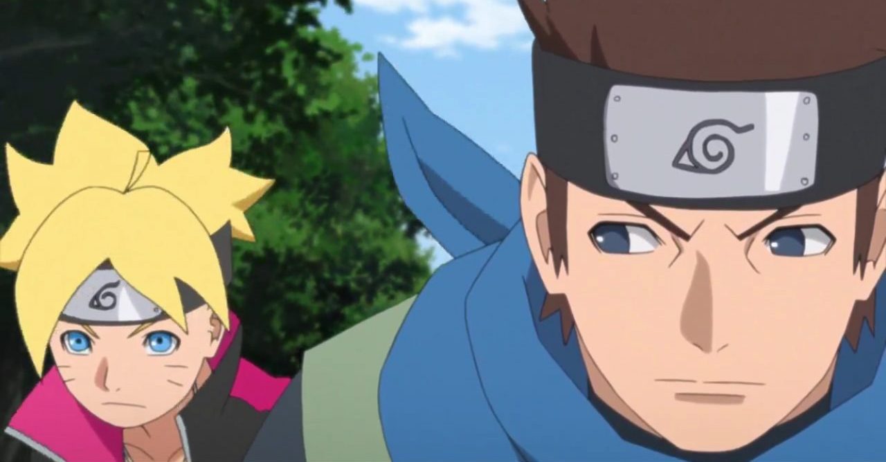 Boruto e Konohamaru param para lamentar morte de Mugino no anime