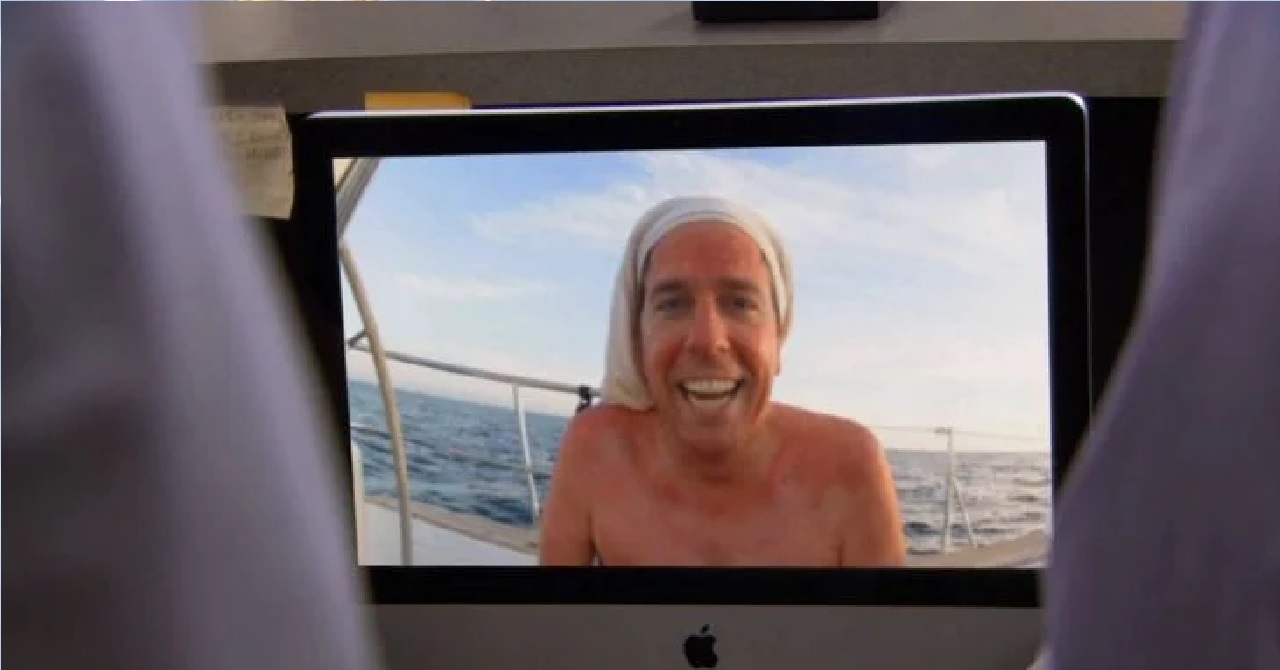 Por que o Andy foi navegar para o Caribe em The Office?
