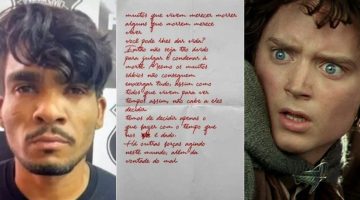 Lázaro Barbosa, o Serial Killer do DF, carregava carta com fala de O Senhor dos Anéis